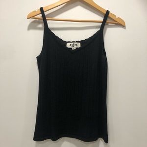 ST JOHN knit black top